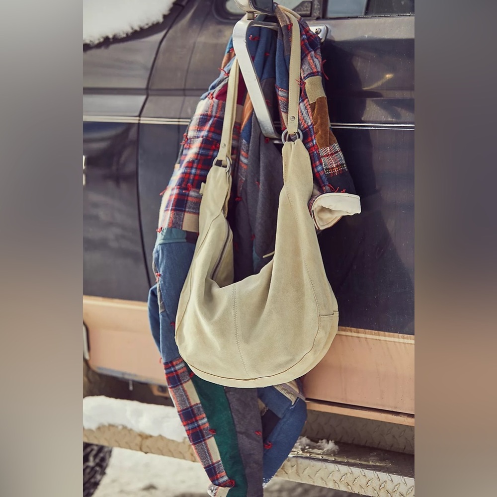 Roma Suede Tote Bag-Concrete Khaki